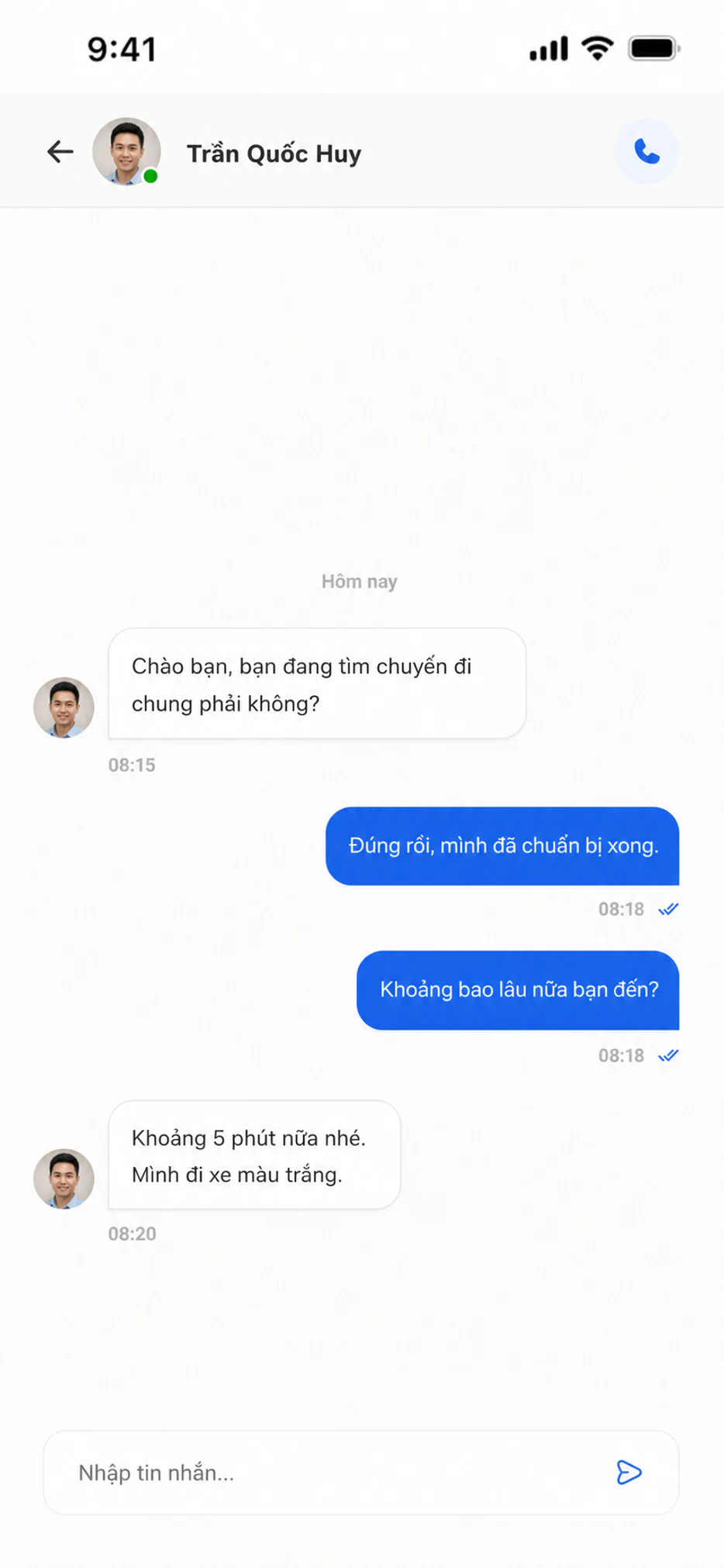 Giao diện app Nivora Connect góc trái xa