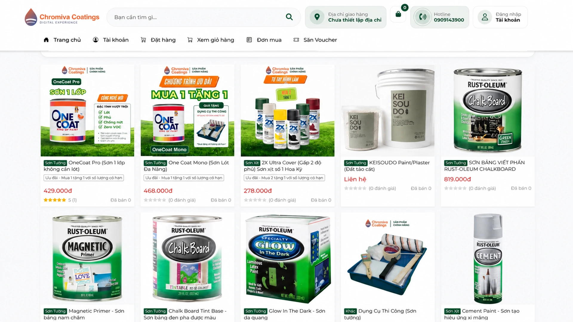 Giao diện website dự án mẫu 3 - Thiết kế bởi SoftBuild