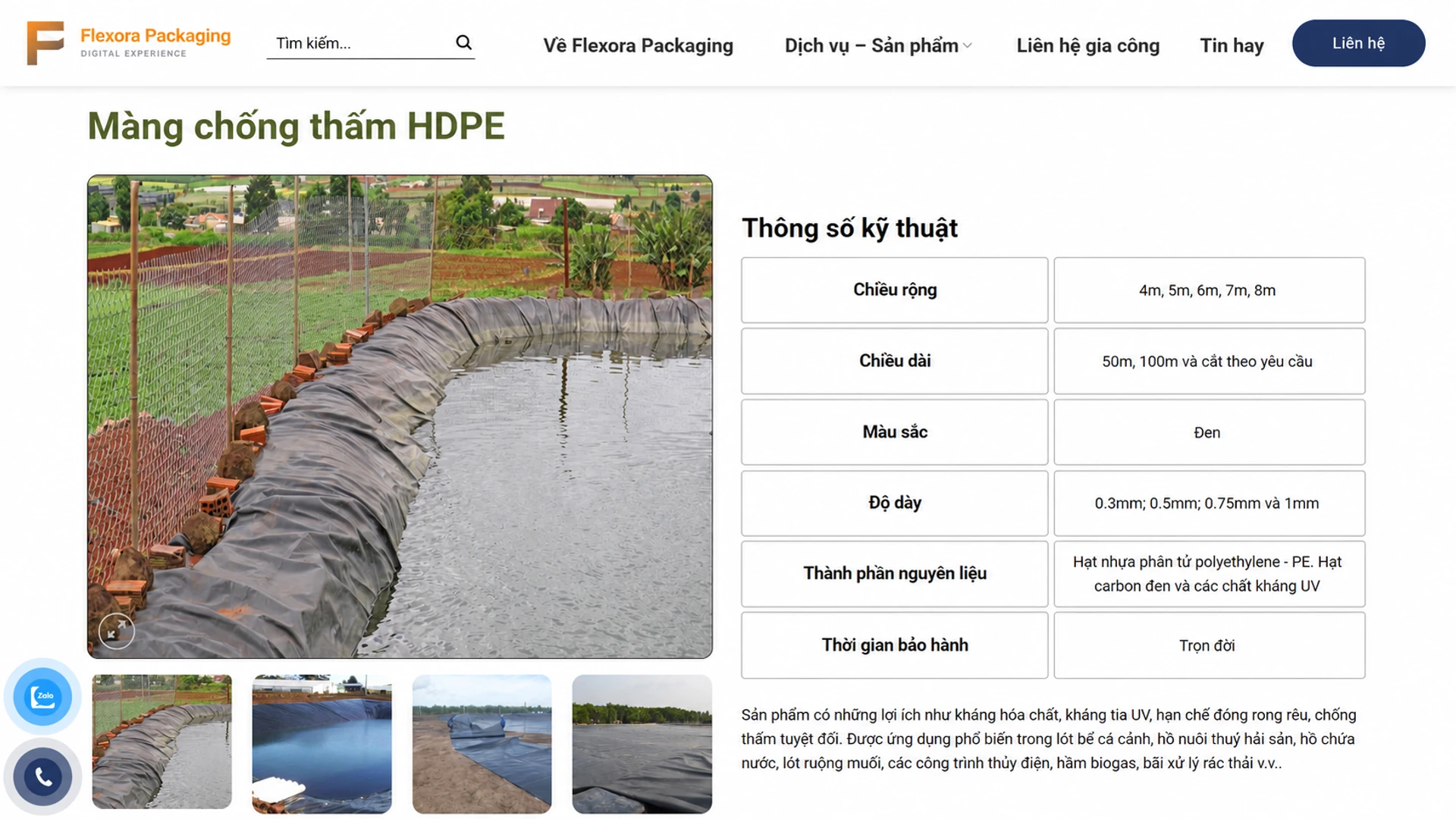 Giao diện website dự án mẫu 3 - Thiết kế bởi SoftBuild