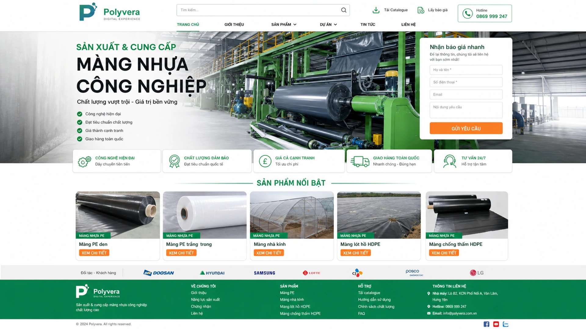 Giao diện website chuyên nghiệp - SoftBuild Giao diện website dự án mẫu 5 - Thiết kế bởi SoftBuild